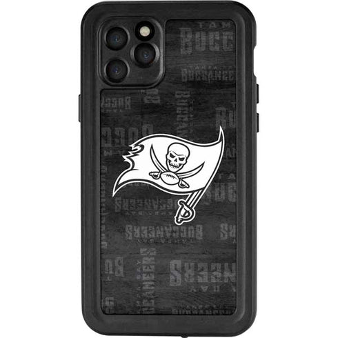 NFL Tampa Bay Buccaneers Black & White iPhone 11 Pro Waterproof Case