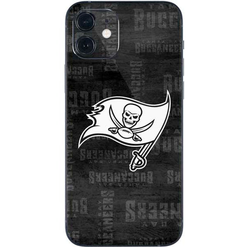 NFL Tampa Bay Buccaneers Black & White iPhone 12 Mini Skin