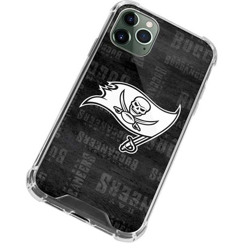 NFL Tampa Bay Buccaneers Black & White iPhone 12 Pro Clear Case