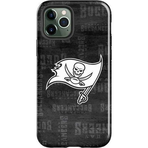 NFL Tampa Bay Buccaneers Black & White iPhone 12 Pro Impact Case
