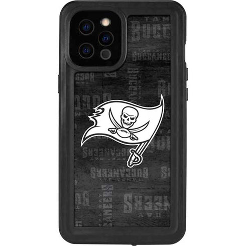 NFL Tampa Bay Buccaneers Black & White iPhone 12 Pro Max Waterproof Case