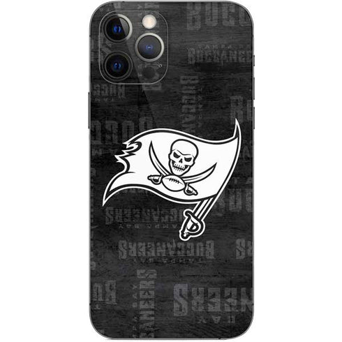 NFL Tampa Bay Buccaneers Black & White iPhone 12 Pro Skin