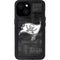 NFL Tampa Bay Buccaneers Black & White iPhone 13 Mini Waterproof Case