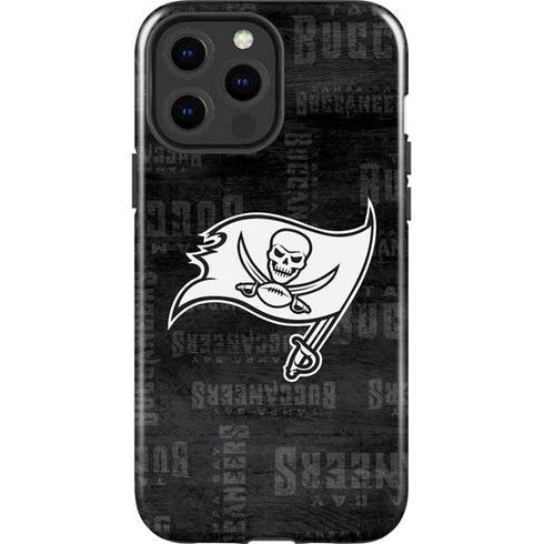 NFL Tampa Bay Buccaneers Black & White iPhone 13 Pro Max Impact Case