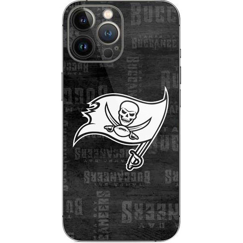 NFL Tampa Bay Buccaneers Black & White iPhone 13 Pro Max Skin