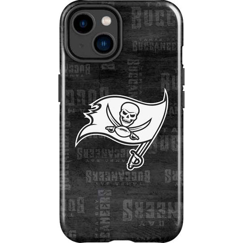 NFL Tampa Bay Buccaneers Black & White iPhone 15 Plus Impact Case