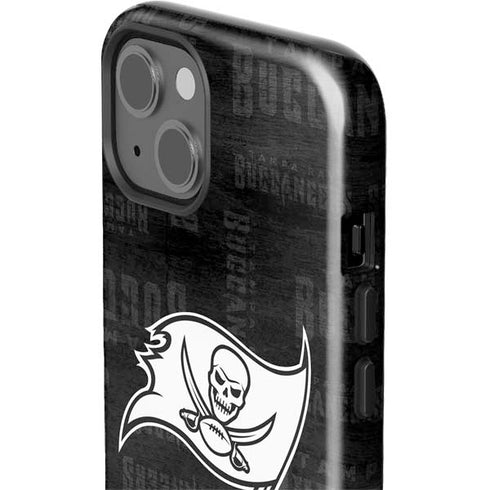 NFL Tampa Bay Buccaneers Black & White iPhone 15 Plus Impact Case