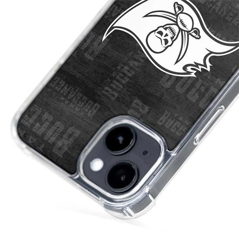 NFL Tampa Bay Buccaneers Black & White iPhone 15 MagSafe Case