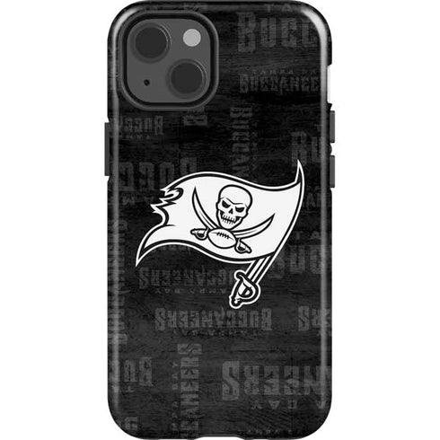 NFL Tampa Bay Buccaneers Black & White iPhone 15 Impact Case