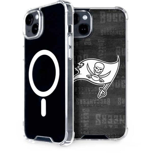 NFL Tampa Bay Buccaneers Black & White iPhone 14 Plus MagSafe Case