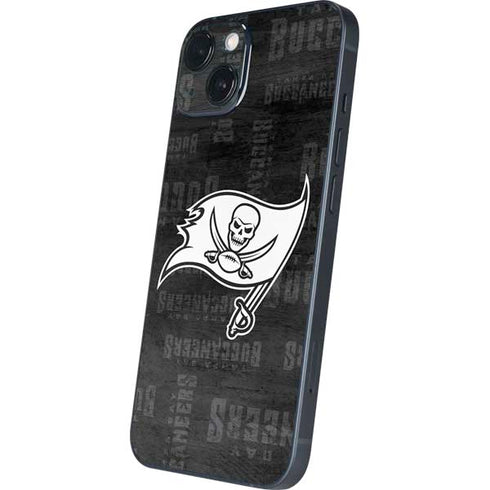 NFL Tampa Bay Buccaneers Black & White iPhone 15 Plus Skin