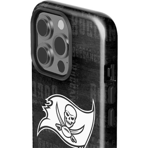 NFL Tampa Bay Buccaneers Black & White iPhone 15 Pro Impact Case