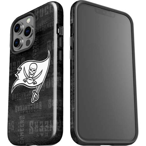 NFL Tampa Bay Buccaneers Black & White iPhone 14 Pro Impact Case