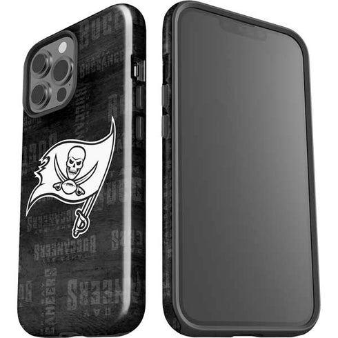NFL Tampa Bay Buccaneers Black & White iPhone 15 Pro Max Impact Case
