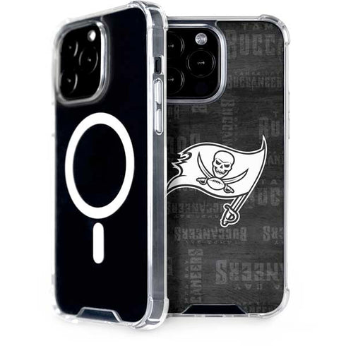 NFL Tampa Bay Buccaneers Black & White iPhone 15 Pro Max MagSafe Case