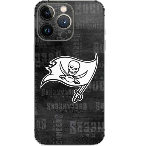 NFL Tampa Bay Buccaneers Black & White iPhone 15 Pro Skin