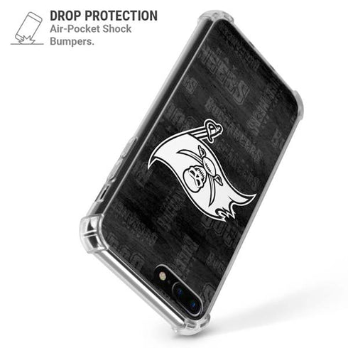 NFL Tampa Bay Buccaneers Black & White iPhone 7/8 Plus Clear Case