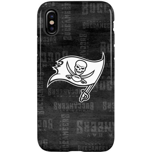 NFL Tampa Bay Buccaneers Black & White iPhone X Pro Case