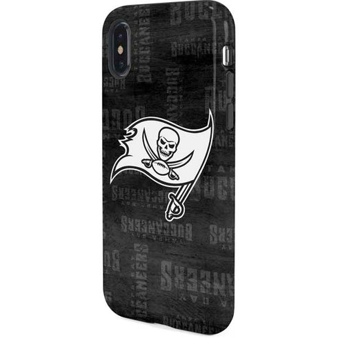 NFL Tampa Bay Buccaneers Black & White iPhone X Pro Case