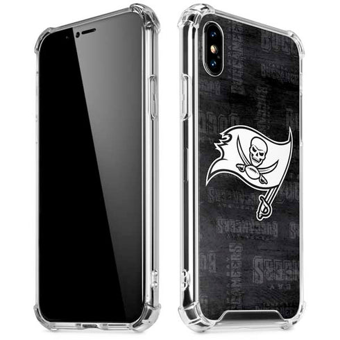 NFL Tampa Bay Buccaneers Black & White iPhone X/XS Clear Case
