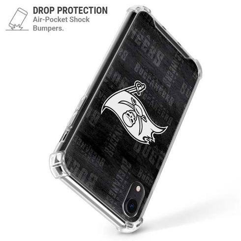 NFL Tampa Bay Buccaneers Black & White iPhone XR Clear Case