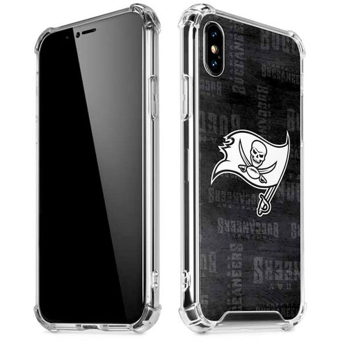 NFL Tampa Bay Buccaneers Black & White iPhone XS Max Clear Case