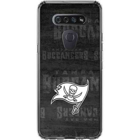 NFL Tampa Bay Buccaneers Black & White LG K51/Q51 Clear Case