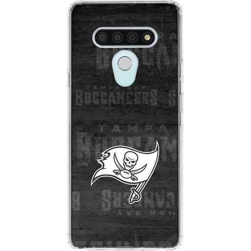 NFL Tampa Bay Buccaneers Black & White LG Stylo 6 Clear Case