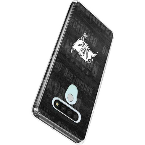 NFL Tampa Bay Buccaneers Black & White LG Stylo 6 Clear Case
