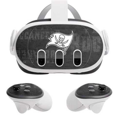 NFL Tampa Bay Buccaneers Black & White Meta Quest 3 Skin