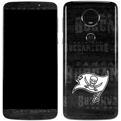NFL Tampa Bay Buccaneers Black & White Moto E5 Plus Skin