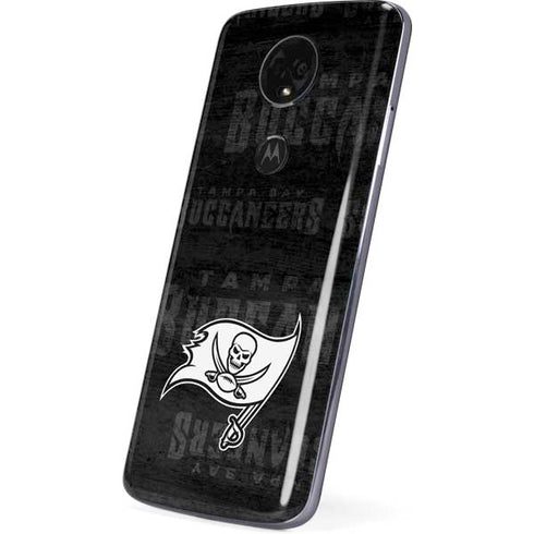NFL Tampa Bay Buccaneers Black & White Moto E5 Plus Skin