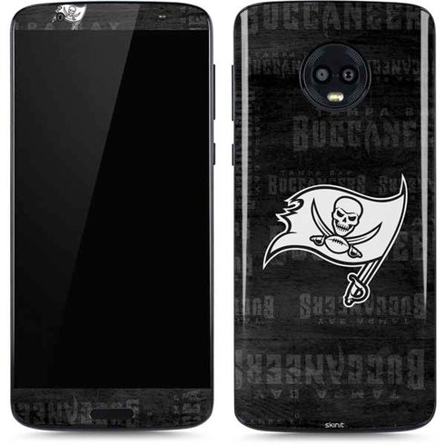NFL Tampa Bay Buccaneers Black & White Moto G6 Skin