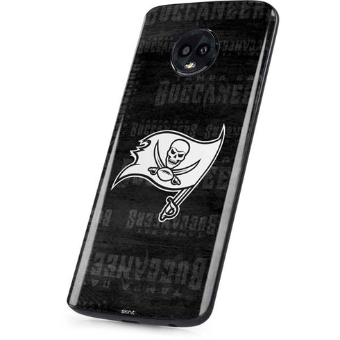 NFL Tampa Bay Buccaneers Black & White Moto G6 Skin