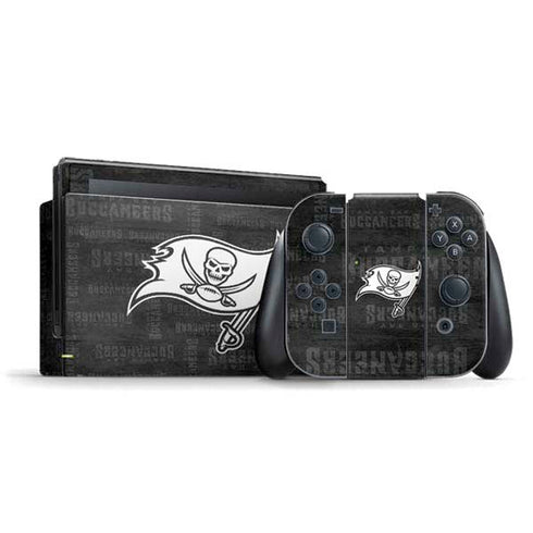 NFL Tampa Bay Buccaneers Black & White Nintendo Switch Bundle Skin