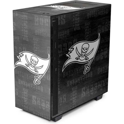 NFL Tampa Bay Buccaneers Black & White NZXT H510 Compact ATX Mid-Tower Case Skin
