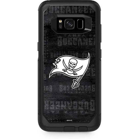 NFL Tampa Bay Buccaneers Black & White Otterbox Commuter Galaxy Skin