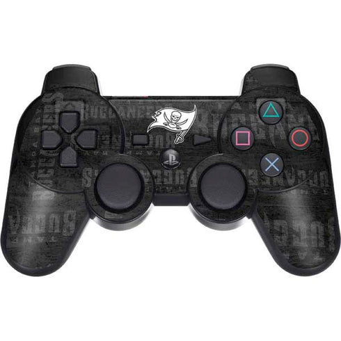 NFL Tampa Bay Buccaneers Black & White PS3 Dual Shock wireless controller Skin