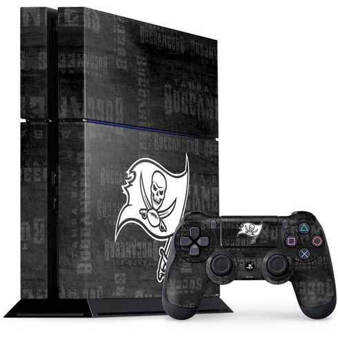 NFL Tampa Bay Buccaneers Black & White PS4 Console and Controller Bundle Skin