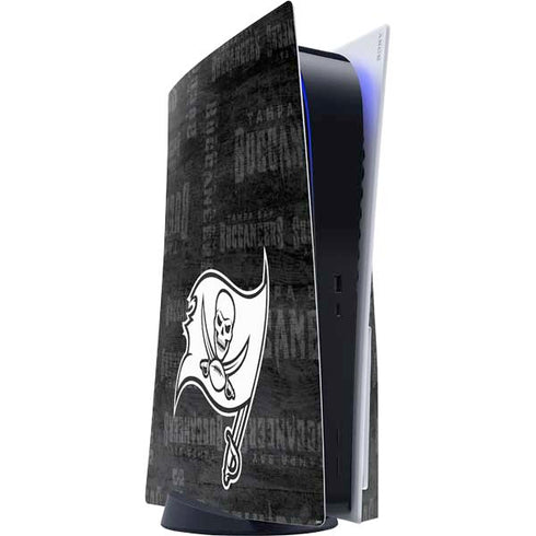 NFL Tampa Bay Buccaneers Black & White PS5 Console Skin