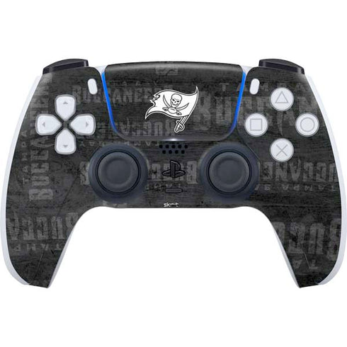 NFL Tampa Bay Buccaneers Black & White PS5 Controller Skin