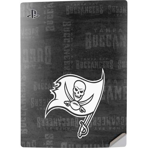 NFL Tampa Bay Buccaneers Black & White PS5 Digital Edition Console Skin