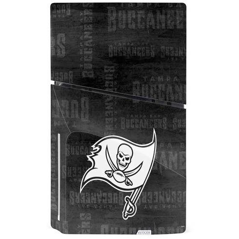 NFL Tampa Bay Buccaneers Black & White PS5 Slim Disk Bundle Skin
