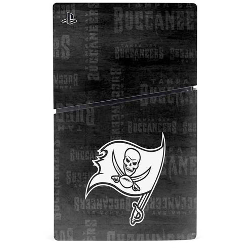 NFL Tampa Bay Buccaneers Black & White PS5 Slim Digital Edition Bundle Skin