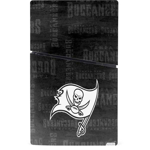 NFL Tampa Bay Buccaneers Black & White PS5 Slim Digital Edition Console Skin
