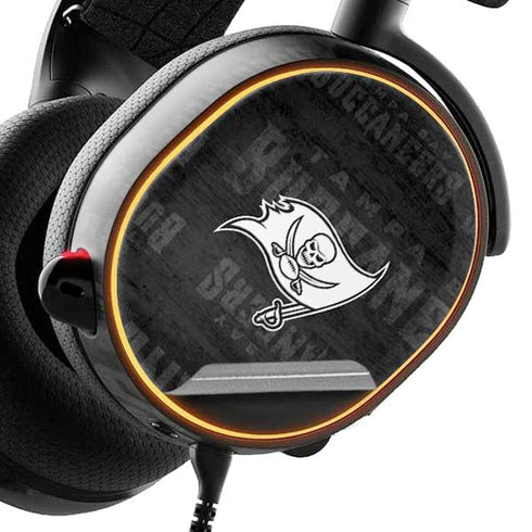 NFL Tampa Bay Buccaneers Black & White SteelSeries Arctis 3 Skin