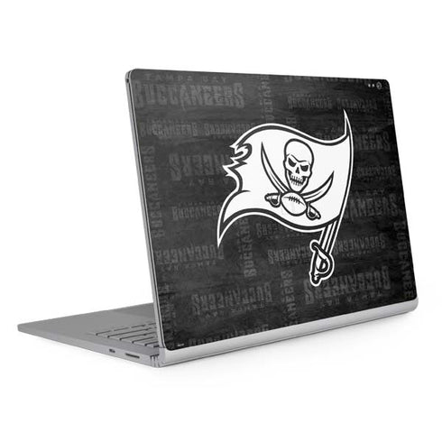 NFL Tampa Bay Buccaneers Black & White Surface Book 2 13.5in Skin