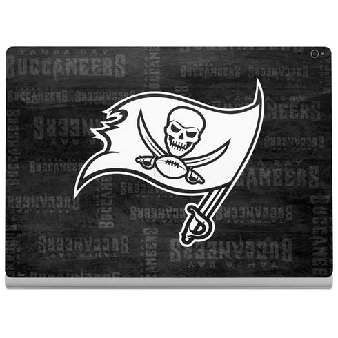 NFL Tampa Bay Buccaneers Black & White Surface Book 2 15in Skin