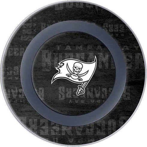 NFL Tampa Bay Buccaneers Black & White Wireless Charger Skin