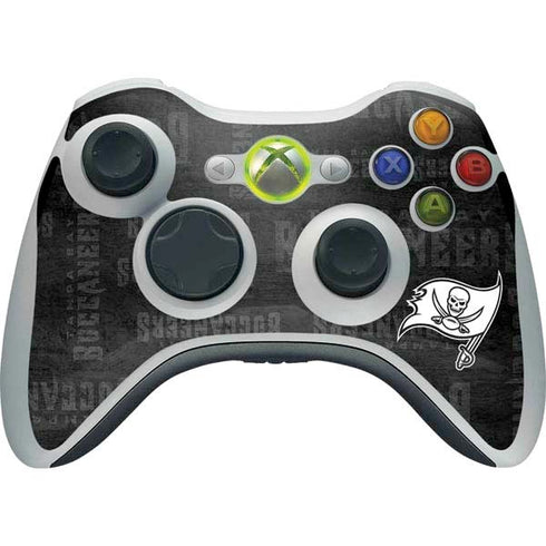 NFL Tampa Bay Buccaneers Black & White Xbox 360 Wireless Controller Skin